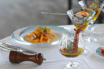 Varieties of Seafood on the table