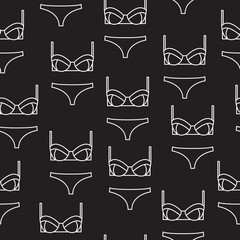 Seamless pattern with swimsuits.