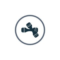 Fitness dumbell icon