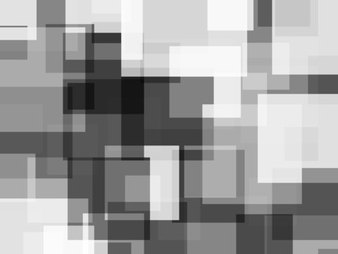 Abstract black white squares with shattered effect