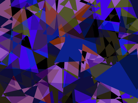 Abstract blue color triangles background