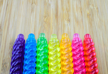 Background of Rainbow jelly stick for LGBT concept