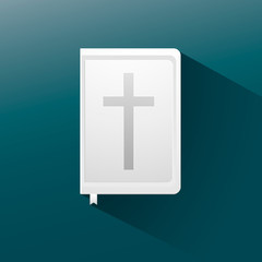 Obraz premium bible flat icon with long shadow,