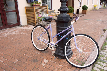 Fototapeta na wymiar parked bicycles