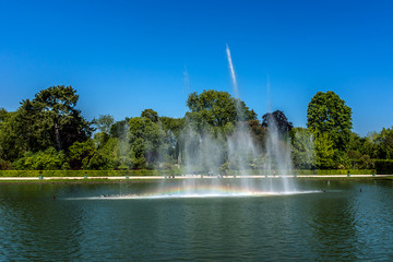Fototapeta premium Mirror fountain (1702) in beautiful gardens of Versailles palace