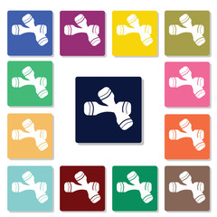 Fitness dumbell icon