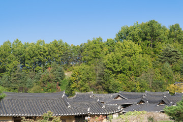 tiled roof of Korean traditional Architecture