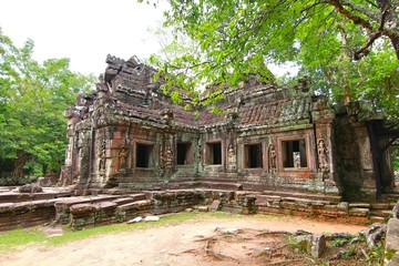 Naklejka premium Ta Prohm temple is UNESCO's world heritage in Siem Reap, Cambodia