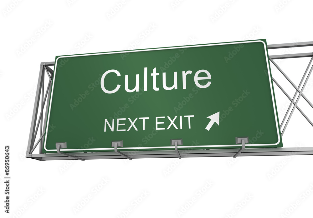 Wall mural culture sign