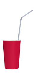 paper cup on a white background