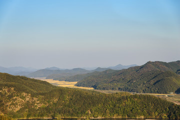 general view of korean countryside