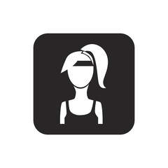 Fitness girl icon