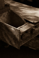 Antique Turf Lawn Roller Rusty Machine