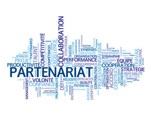 Obraz premium Nuage de Tags PARTENARIAT 