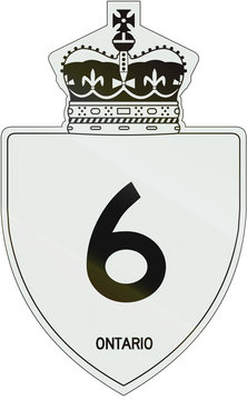 Canadian highway shield of Ontario highway number 6