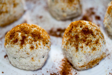 balls of ricotta cheese