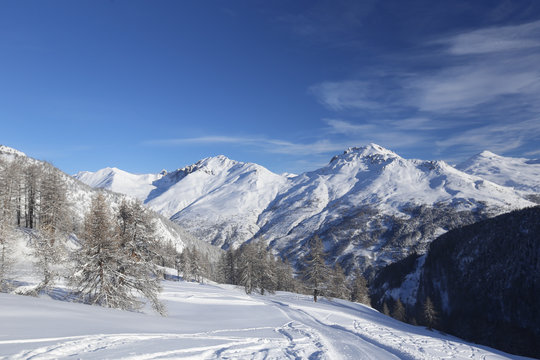 Fototapeta Serre Chevalier, paysage de montagne