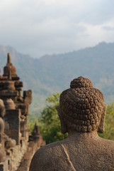Ancient Buddhist temple, the Borobodur, Java, Indonesia