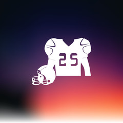 American football shirt and helmet icon