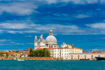 Fototapeta na wymiar View from the sea to Venice lagoon, Italia