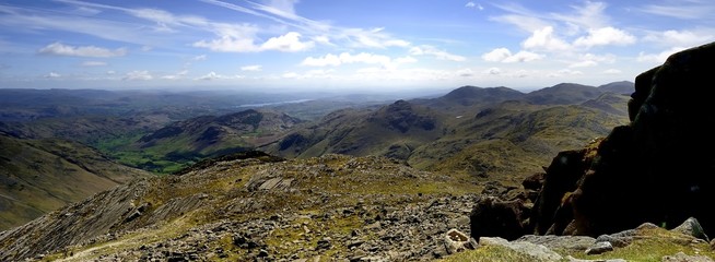 Lingmoor and Side Pike from The Band of Bowfell