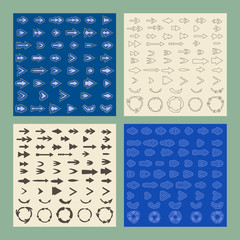 Arrows sign icon set.   Editable and design suitable vector