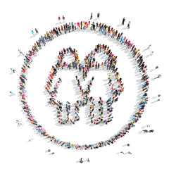 people in the shape of a man.