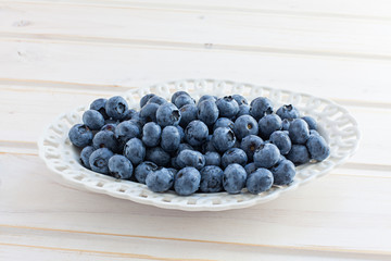 Freshly picked blueberries