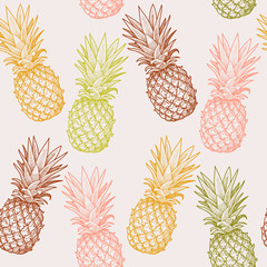 Naklejka premium Seamless pineapple