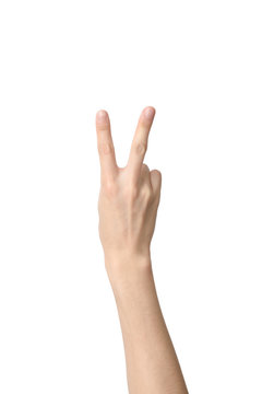 hand sign of number two