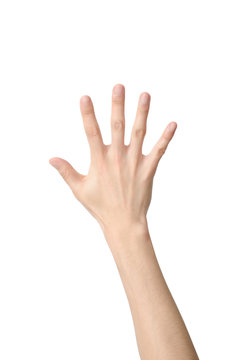 hand sign of number five