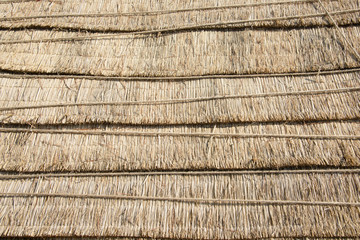 closeup of straw mat