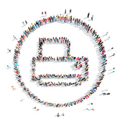 people in the shape of a printer.