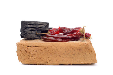 meju and basic ingredients to make doenjang