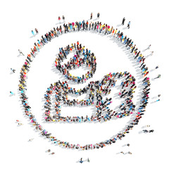 people in the shape of a man.