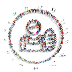 people in the shape of a man.