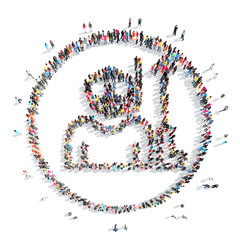 people in the shape of a man.