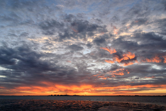 sunset of Oi-do in Korea