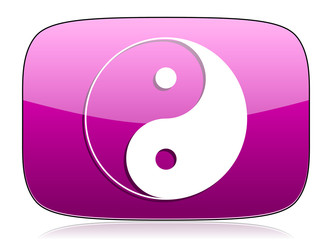 ying yang violet icon