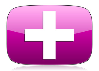 plus violet icon cross sign