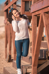 Young woman with cellphone