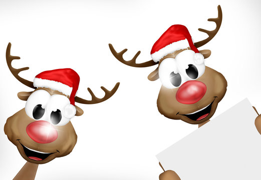 happy christmas reindeer Graphic Illustration