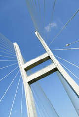 part of cable-stayed bridge