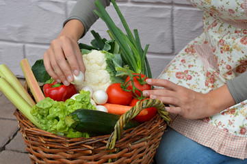 Full vegetable basket