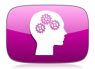 head violet icon human head sign
