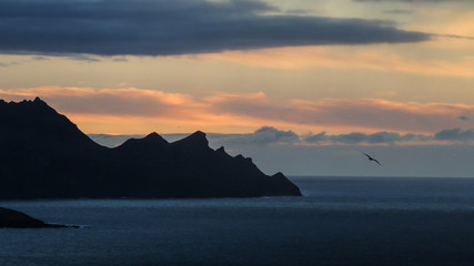 Fototapeta na wymiar Coast of Gran Canaria at sunset