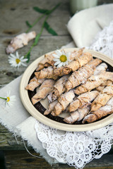 Homemade bagels with nuts