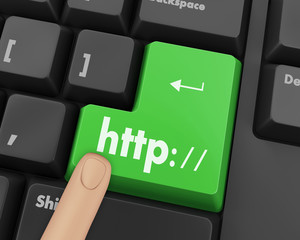 Fototapeta premium Http button on keyboard key