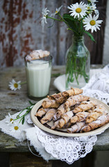 Homemade bagels with nuts