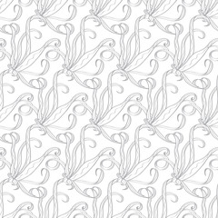 Vector Abstract Swirl Organic Texture-Stock Seamless Pattern